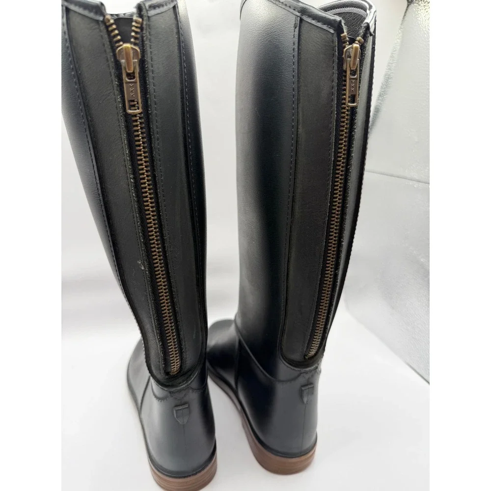 Dafna by Naot Riding Boots Women Size 9 Black Tall Rear Zip Equestrian Winner